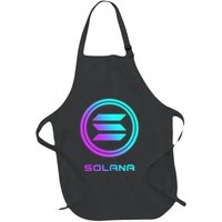 Solana Crypto Sol Coin Blockchain Decentralized Application Full-Length Apron With Pockets