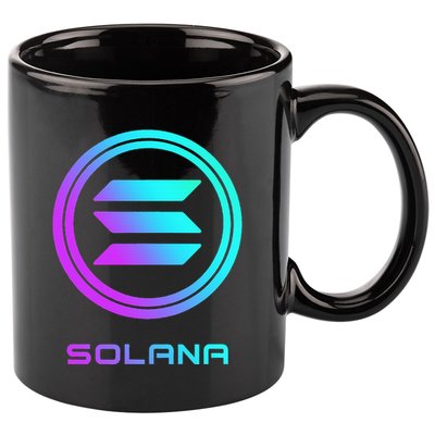 Solana Crypto Sol Coin Blockchain Decentralized Application 11oz C Handle Ceramic Mug