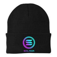 Solana Crypto Sol Coin Blockchain Decentralized Application Knit Cap Winter Beanie