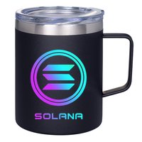 Solana Crypto Sol Coin Blockchain Decentralized Application 12oz Stainless Steel Coffee Mug