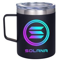 Solana Crypto Sol Coin Blockchain Decentralized Application 12oz Stainless Steel Coffee Mug