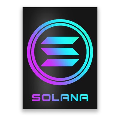 Solana Crypto Sol Coin Blockchain Decentralized Application Poster
