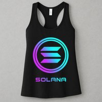 Solana Crypto Sol Coin Blockchain Decentralized Application Womens Tank Top