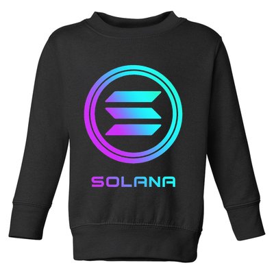 Solana Crypto Sol Coin Blockchain Decentralized Application Toddler Sweatshirt