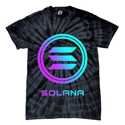 Solana Crypto Sol Coin Blockchain Decentralized Application Tie-Dye T-Shirt
