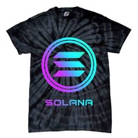 Solana Crypto Sol Coin Blockchain Decentralized Application Tie-Dye T-Shirt