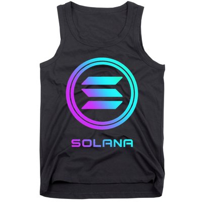 Solana Crypto Sol Coin Blockchain Decentralized Application Tank Top