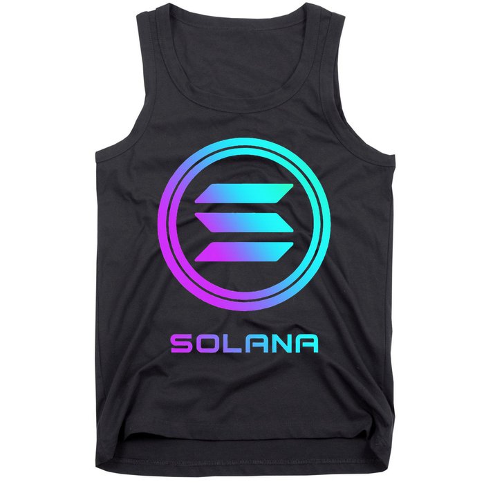 Solana Crypto Sol Coin Blockchain Decentralized Application Tank Top