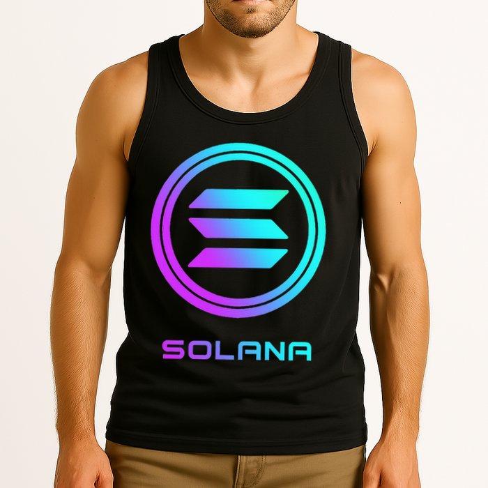Solana Crypto Sol Coin Blockchain Decentralized Application Tank Top