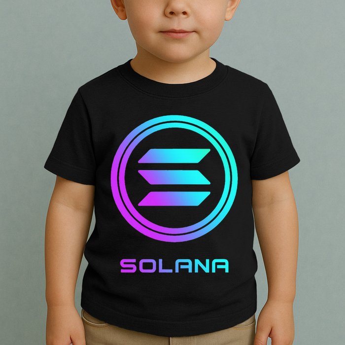Solana Crypto Sol Coin Blockchain Decentralized Application Toddler T-Shirt