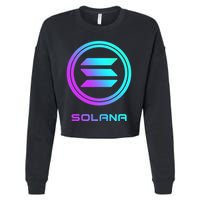 Solana Crypto Sol Coin Blockchain Decentralized Application Cropped Pullover Crew