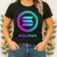 Solana Crypto Sol Coin Blockchain Decentralized Application Womens T-Shirt