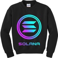 Solana Crypto Sol Coin Blockchain Decentralized Application Kids Sweatshirt