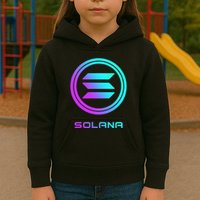 Solana Crypto Sol Coin Blockchain Decentralized Application Kids Hoodie