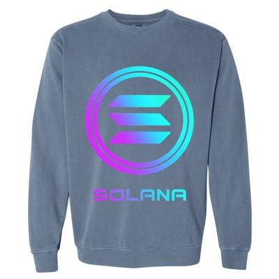 Solana Crypto Sol Coin Blockchain Decentralized Application Garment-Dyed Sweatshirt