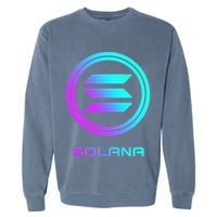 Solana Crypto Sol Coin Blockchain Decentralized Application Garment-Dyed Sweatshirt