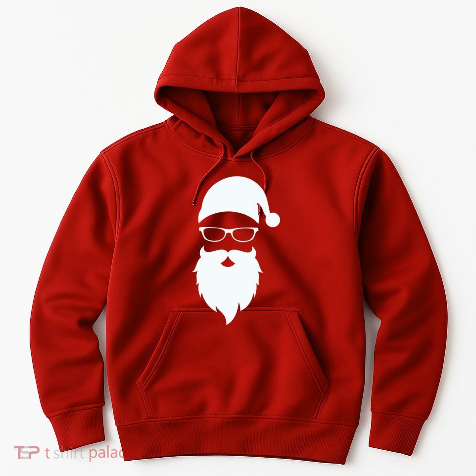 Santa Claus Sunglasses Funny Hipster Christmas Hoodie