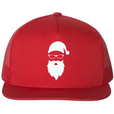 Santa Claus Sunglasses Funny Hipster Christmas Flatbill Hat