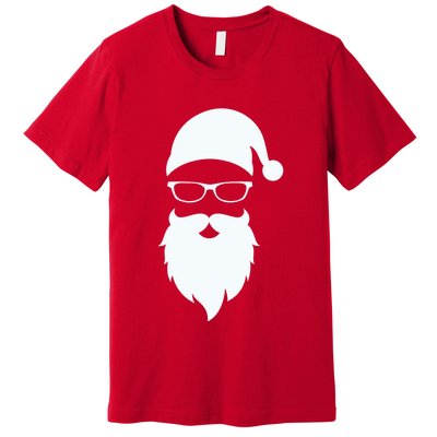 Santa Claus Sunglasses Funny Hipster Christmas Premium T-Shirt