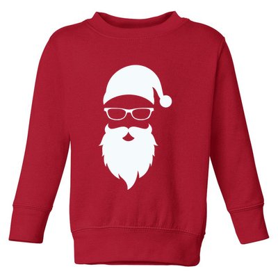 Santa Claus Sunglasses Funny Hipster Christmas Toddler Sweatshirt