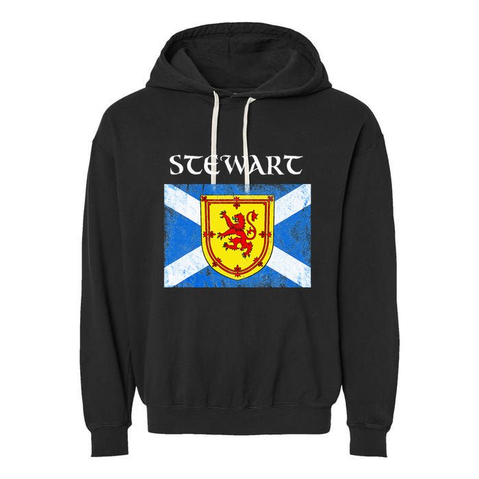 Stewart Clan Scottish Name Scotland Flag Garment-Dyed Fleece Hoodie