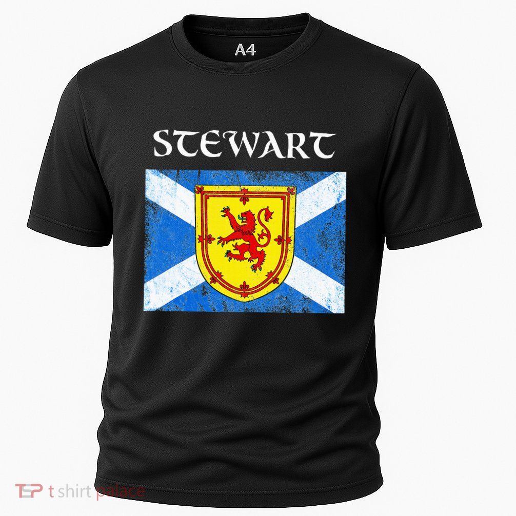 Stewart Clan Scottish Name Scotland Flag Performance Shirt