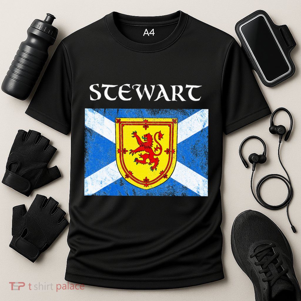Stewart Clan Scottish Name Scotland Flag Performance Shirt