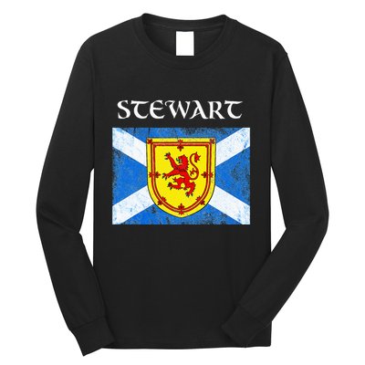 Stewart Clan Scottish Name Scotland Flag Long Sleeve Shirt