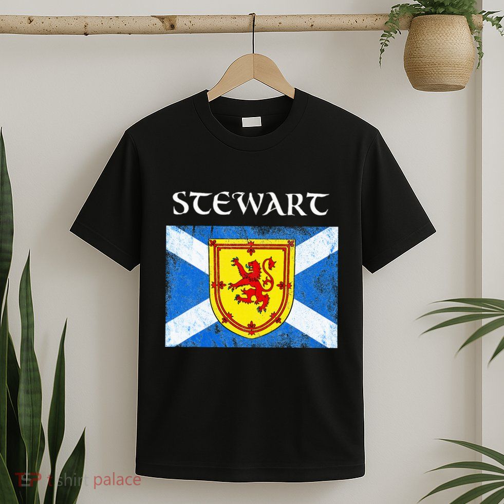 Stewart Clan Scottish Name Scotland Flag T-Shirt