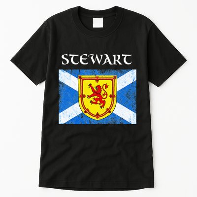 Stewart Clan Scottish Name Scotland Flag Tall T-Shirt