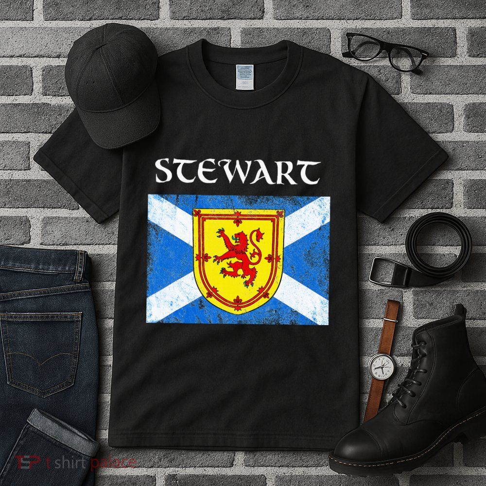 Stewart Clan Scottish Name Scotland Flag Tall T-Shirt