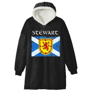 Stewart Clan Scottish Name Scotland Flag Hooded Wearable Blanket