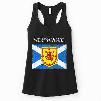 Stewart Clan Scottish Name Scotland Flag Womens Tank Top
