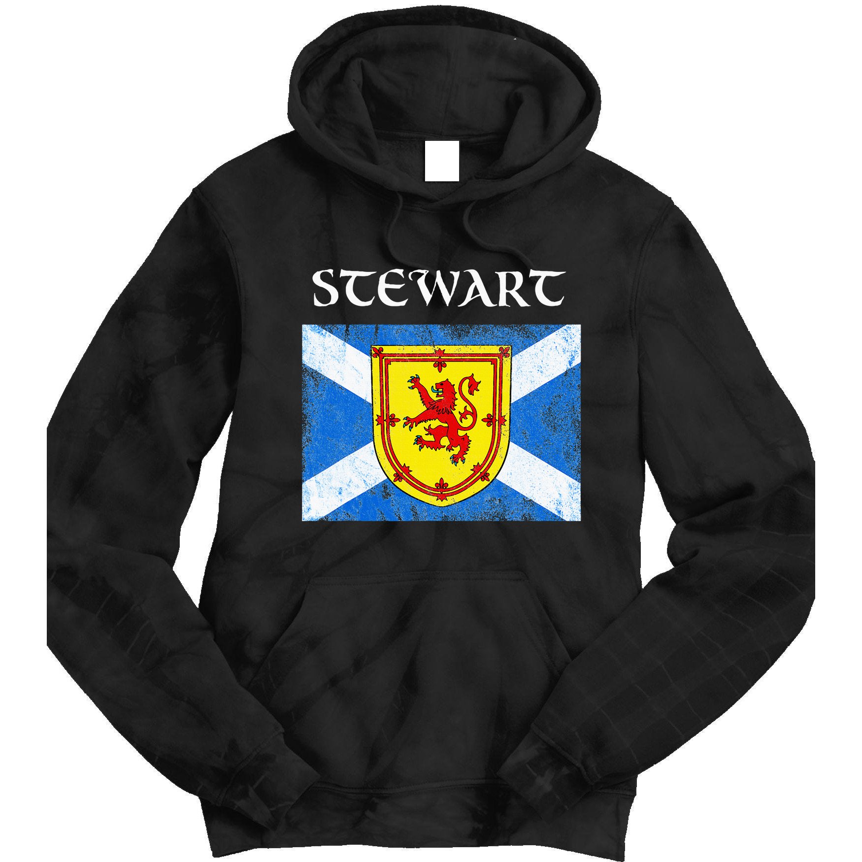 Stewart Clan Scottish Name Scotland Flag Tie Dye Hoodie