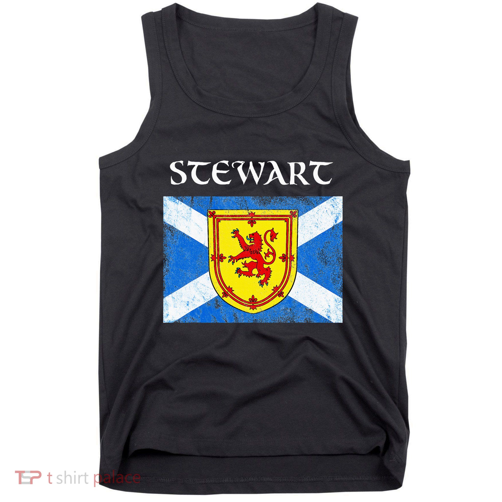 Stewart Clan Scottish Name Scotland Flag Tank Top