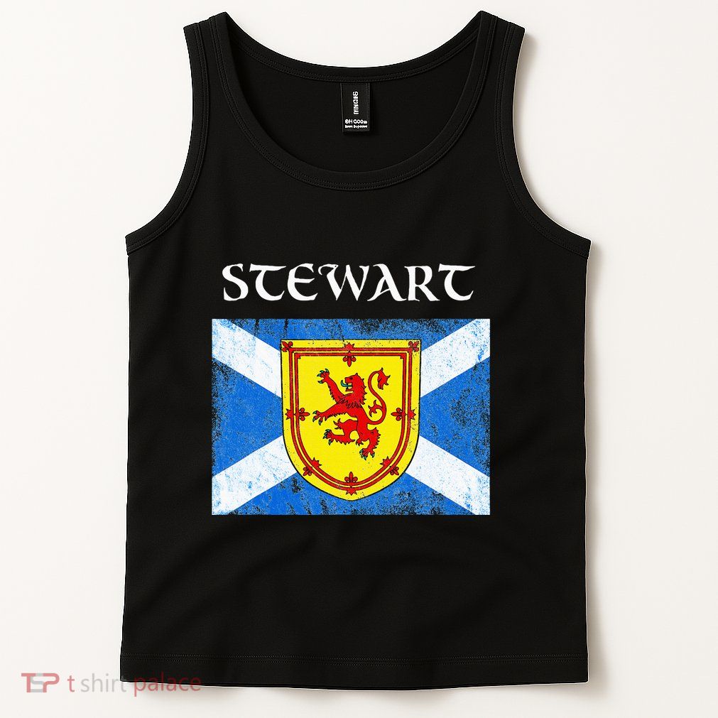 Stewart Clan Scottish Name Scotland Flag Tank Top