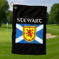 Stewart Clan Scottish Name Scotland Flag Golf Towel