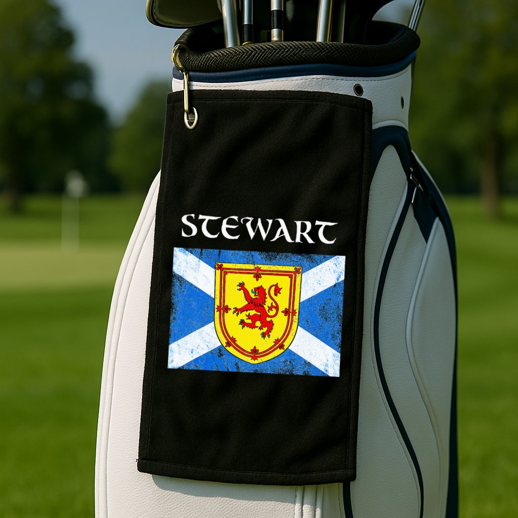 Stewart Clan Scottish Name Scotland Flag Golf Towel