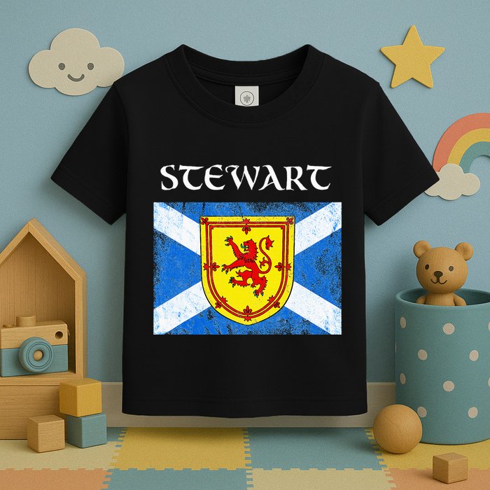 Stewart Clan Scottish Name Scotland Flag Toddler T-Shirt