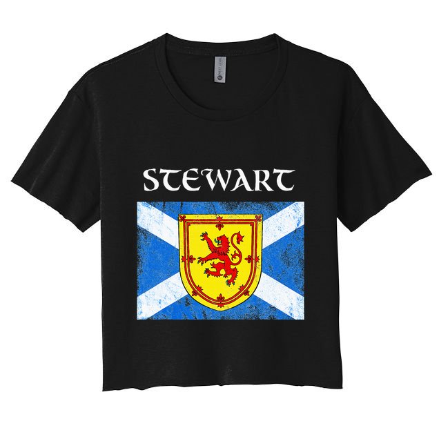 Stewart Clan Scottish Name Scotland Flag Crop Top