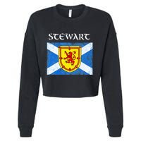 Stewart Clan Scottish Name Scotland Flag Cropped Pullover Crew