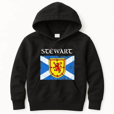 Stewart Clan Scottish Name Scotland Flag Kids Hoodie