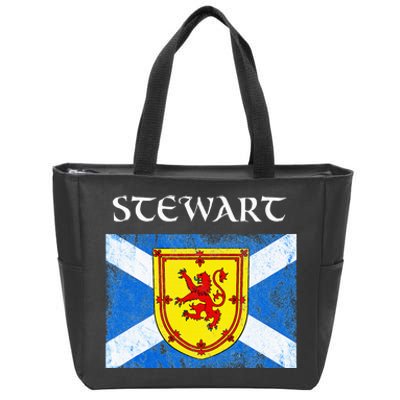 Stewart Clan Scottish Name Scotland Flag Zip Tote Bag