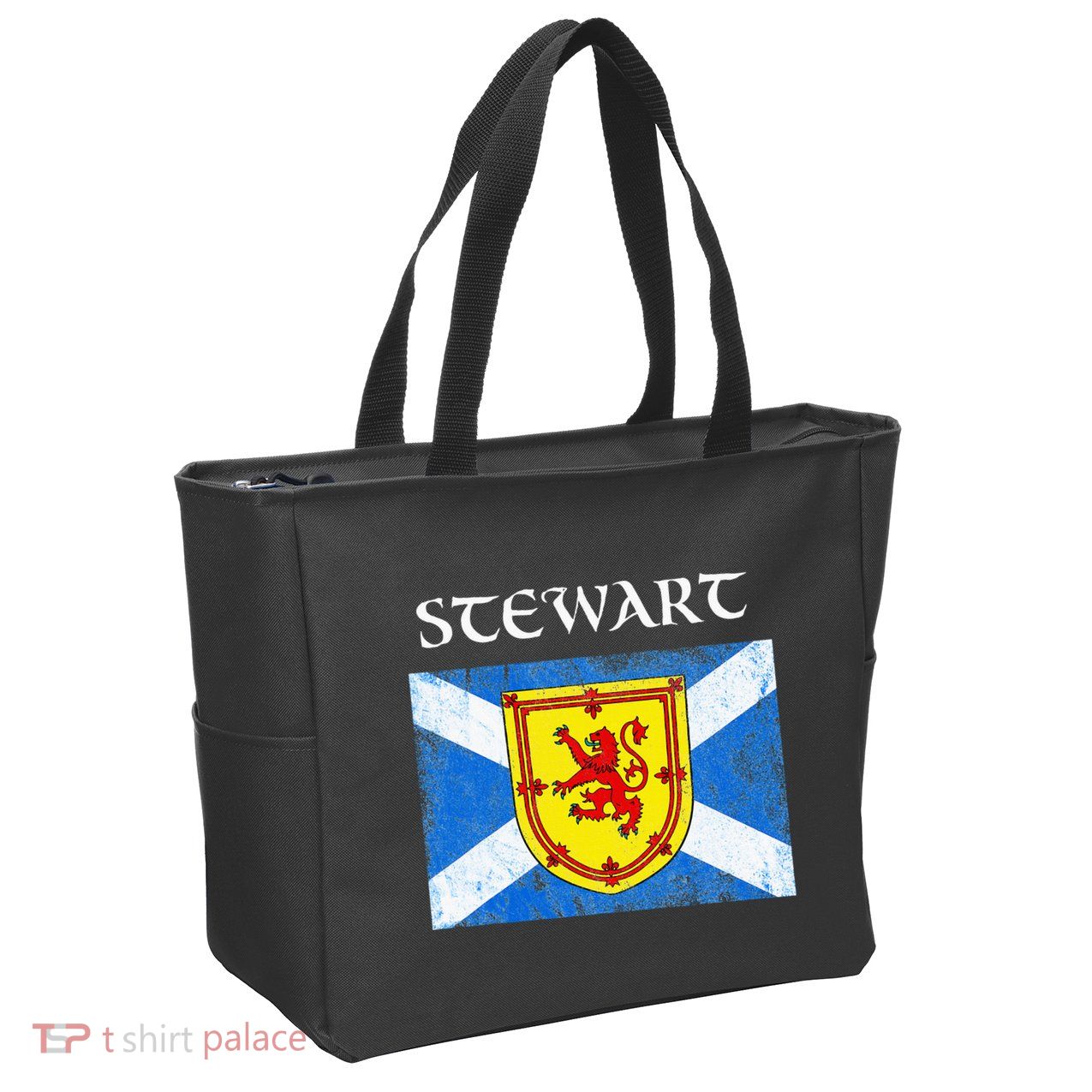 Stewart Clan Scottish Name Scotland Flag Zip Tote Bag