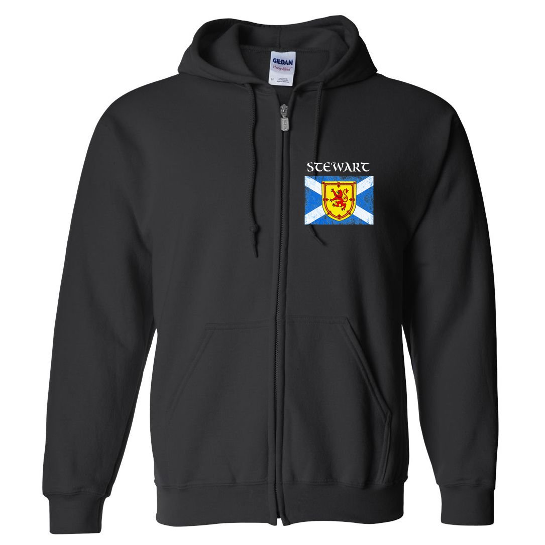 Stewart Clan Scottish Name Scotland Flag Full Zip Hoodie