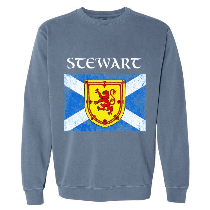 Stewart Clan Scottish Name Scotland Flag Garment-Dyed Sweatshirt