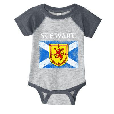 Stewart Clan Scottish Name Scotland Flag Infant Baby Jersey Bodysuit
