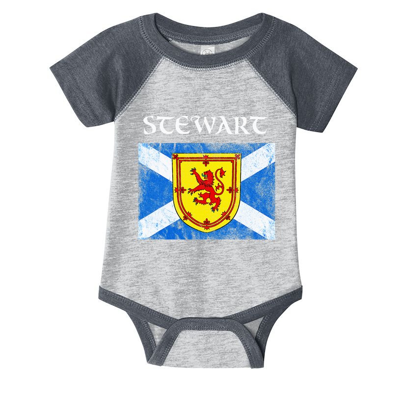 Stewart Clan Scottish Name Scotland Flag Infant Baby Jersey Bodysuit