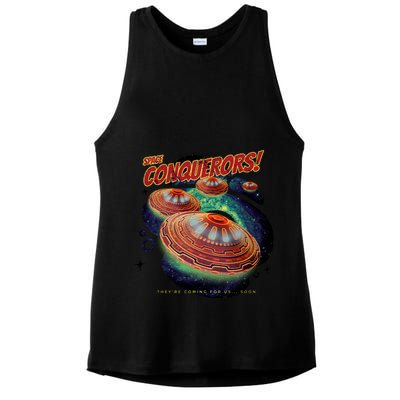 Space Conquerors Ladies PosiCharge Tri-Blend Wicking Tank