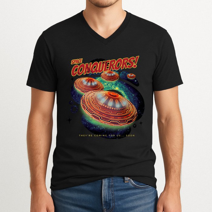 Space Conquerors V-Neck T-Shirt